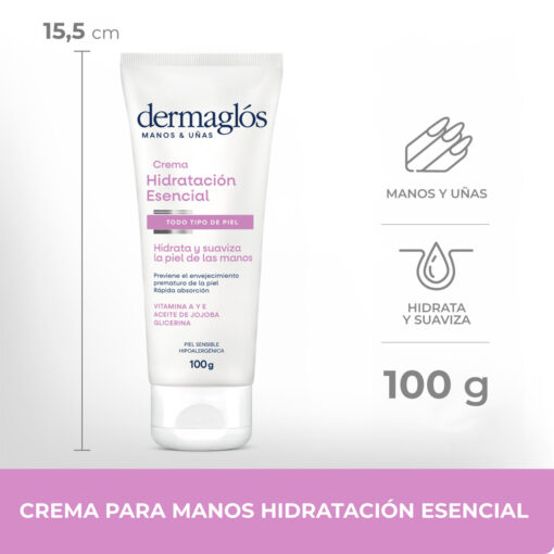 Crema de Manos Dermaglos  Hidratación Esencial X 100 Gr - Imagen 4