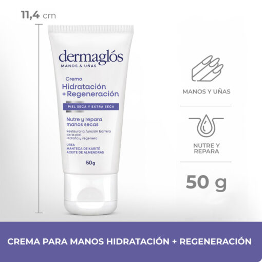 Crema de Manos Dermaglos  Hidratación + Regeneración X 50 Gr - Imagen 3