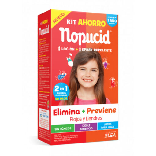 Kit Loción + Repelente Nopucid Elimina Piojos y Liendres  X 1 U