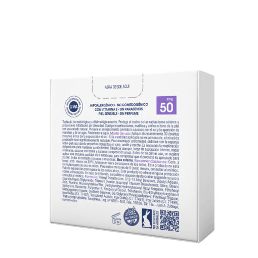 Protector Solar Facial Compacto Dermaglós  FPS 50 Tono 1 X 10 Gr - Imagen 9
