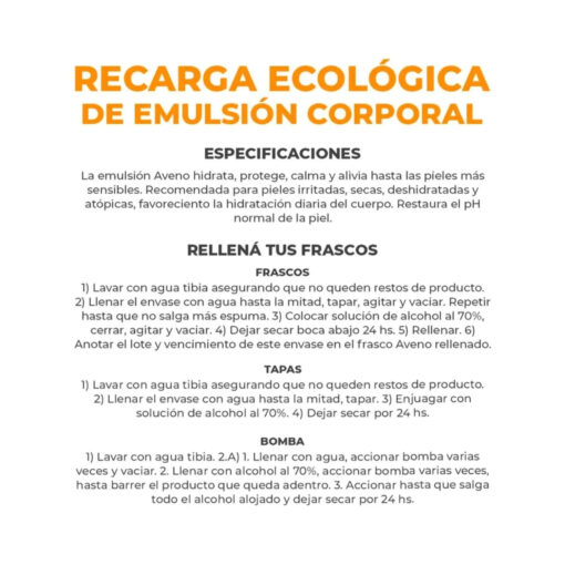 Emulsión Corporal Repuesto Aveno   X 250 Ml - Imagen 4