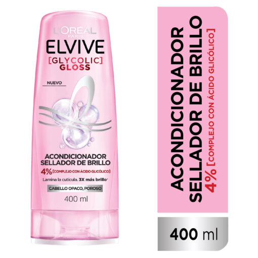 Acondicionador Elvive  Glycolic Gloss X 400 Ml - Imagen 2