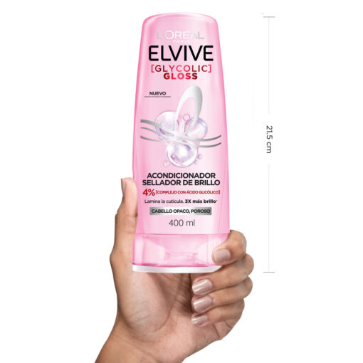 Acondicionador Elvive  Glycolic Gloss X 400 Ml - Imagen 3