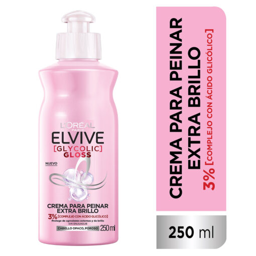 Crema para Peinar Elvive  Glycolic Gloss X 250 Ml - Imagen 2