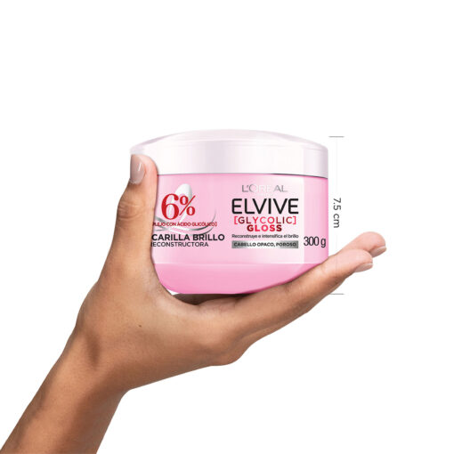 Tratamiento Capilar Elvive  Glycolic Gloss X 300 Ml - Imagen 3