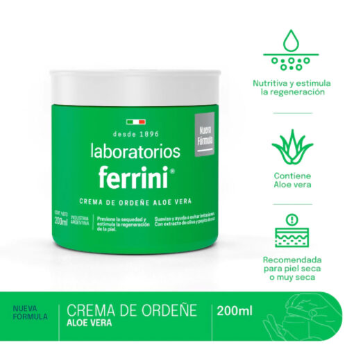 Crema de Ordeñe Ferrini  Aloe Vera X 200 Ml - Imagen 3