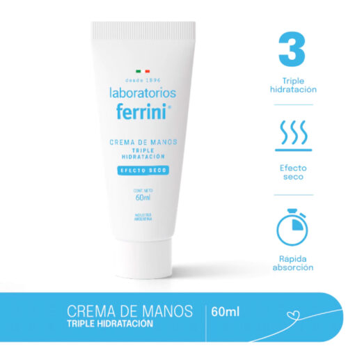 Crema de Manos Ferrini  Efecto Seco X 60 Ml - Imagen 4