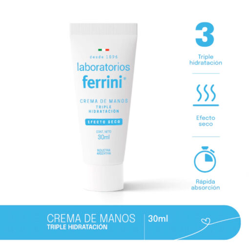 Crema de Manos Ferrini  Efecto Seco X 30 Ml - Imagen 4