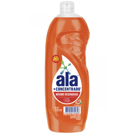 Detergente Concentrado Ala Ultra Pomelo X 500 Ml