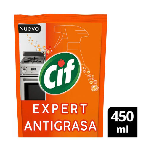 Limpiador Liquido Antigrasa Repuesto Cif Expert  X 450 Ml