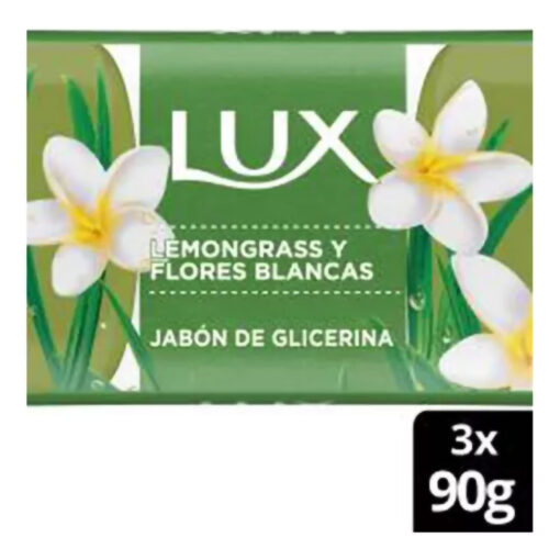 Jabón Glicerina en Barra Lux  Lemongrass y Flores blancas X 1 U - Imagen 2
