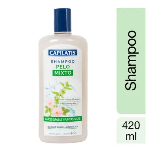 Shampoo Capilatis Pelo Mixto Ortiga Blanca Rosa Mosqueta X 420 Ml - Imagen 2