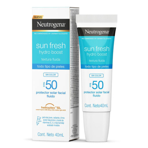 Protector Solar Facial Fluido Neutrogena Hydro Boost FPS +50 Sin Color X 40 Ml - Imagen 3