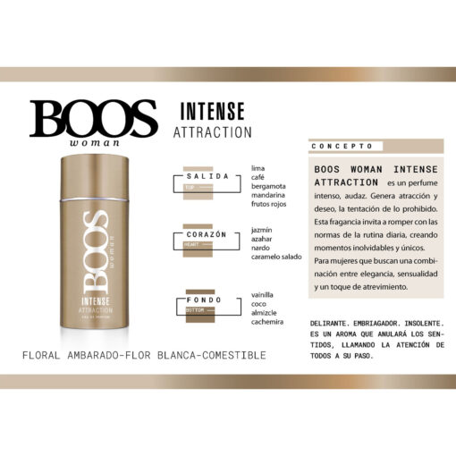 Desodorante Boos Intense Attraction Woman X 127 Ml - Imagen 2