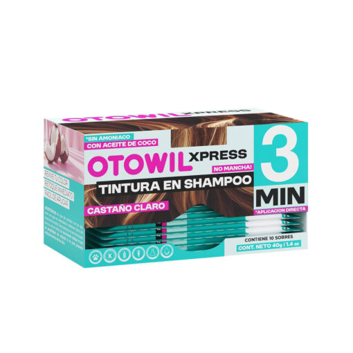 Tintura en Shampoo Otowil Xpress Castaño Claro X 40 Gr - Imagen 2