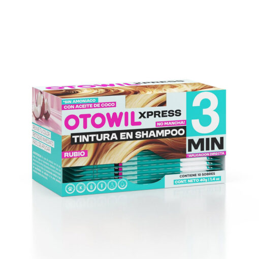 Tintura en Shampoo Otowil Xpress Rubio X 40 Gr - Imagen 2
