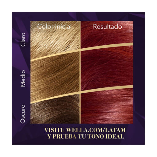 Kit de Tintura Koleston Rojos Sorprendentes 6646 Rojo Cereza X 1 U - Imagen 4