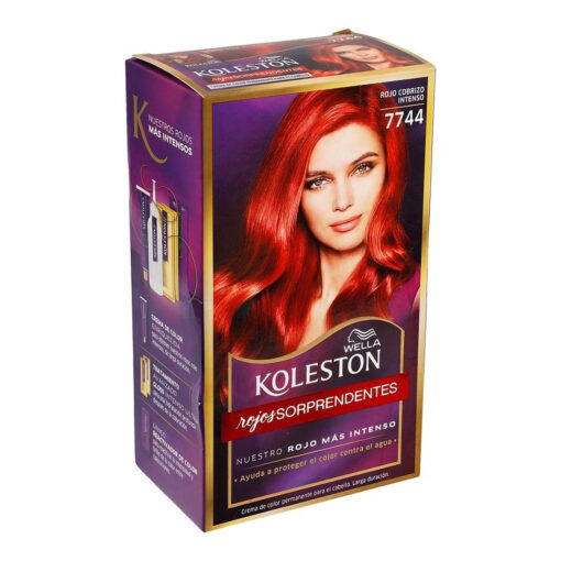 Kit de Tintura Koleston Rojos Sorprendentes 7744 Rojo Cobrizo Intenso X 1 U - Imagen 4
