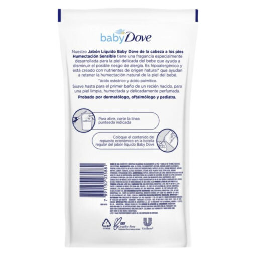 Jabón Líquido Repuesto Dove Baby Humectación Sensible X 180 Ml - Imagen 2