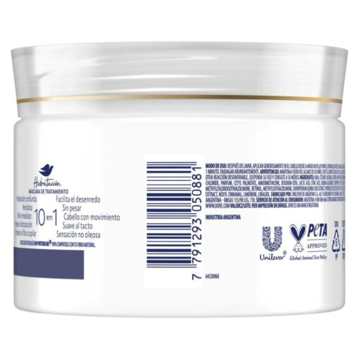 Máscara de Tratamiento Dove Hidratación Completa Ultra Cuidado X 300 Gr - Imagen 3