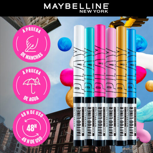 Delineador De Ojos Liquido Maybelline New York Tattoo Liner Play Shake X 2,1 Gr - Imagen 6