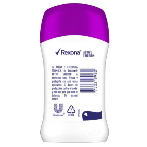 Antitranspirante en Barra Rexona  Active Emotion X 50 Gr - Imagen 2