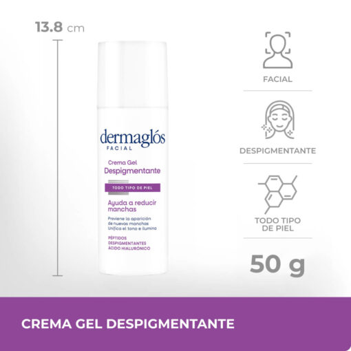 Crema Gel Facial Dermaglós  Despigmentante X 50 Ml - Imagen 2