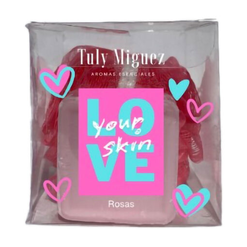 Set Esponja Vegetal + Jabón en Barra Tuly Miguez  Rosas X 1 U