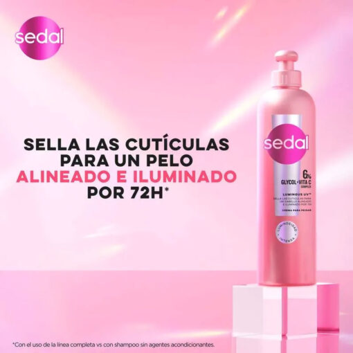 Crema para Peinar Sedal  Luminous UV X 300 Ml - Imagen 5