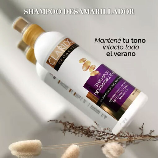 Shampoo Claridge Desamarillador Keratina X 300 Gr - Imagen 3