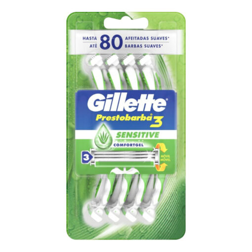Máquina de Afeitar Gillette Prestobarba 3 Sensitive X 8 U