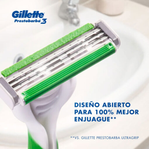 Máquina de Afeitar Gillette Prestobarba 3 Sensitive X 8 U - Imagen 4