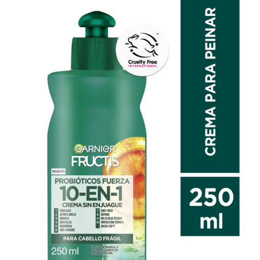 Crema para Peinar Garnier Fructis Probióticos Fuerza X 250 Ml - Imagen 2