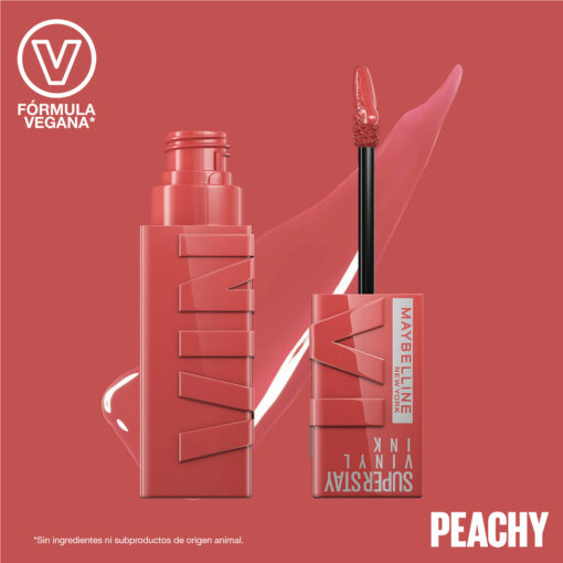 Labial Líquido Maybelline Superstay Vinyl Ink Peachy X 4,2 Ml - Imagen 6