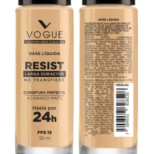 Base de Maquillaje Vogue Resist Avellana X 30 Ml - Imagen 4
