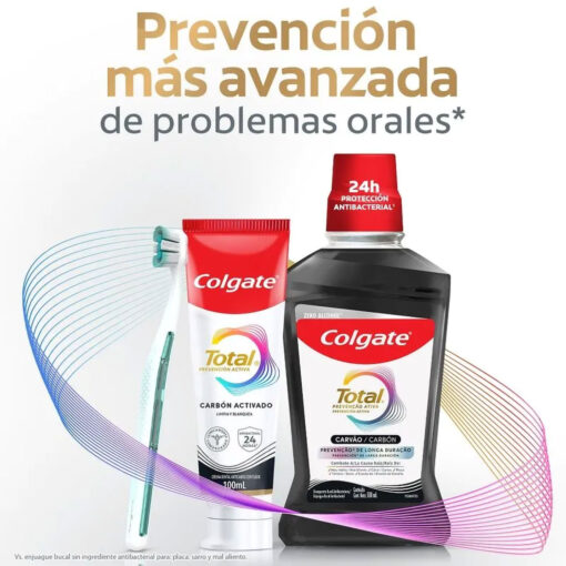 Enjuague Bucal Colgate Total Prevención Activa Carbón Zero X 500 Ml - Imagen 11