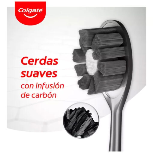 Cepillo de Dientes Colgate Encías Therapy Carbón Ultra Suave X 2 U - Imagen 6