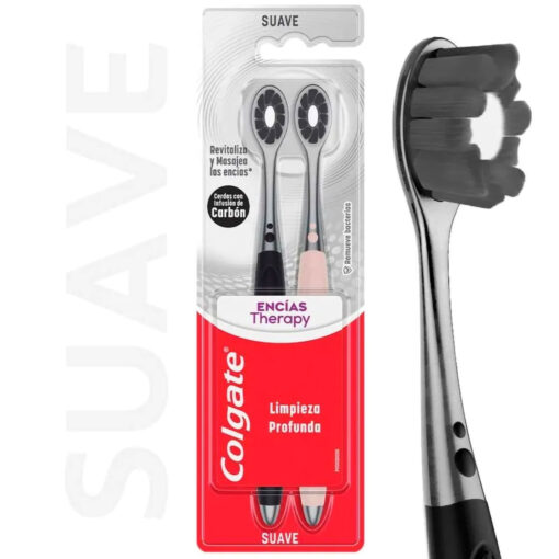 Cepillo de Dientes Colgate Pro Cuidado Carbón Extra Suave X 2 U - Imagen 2