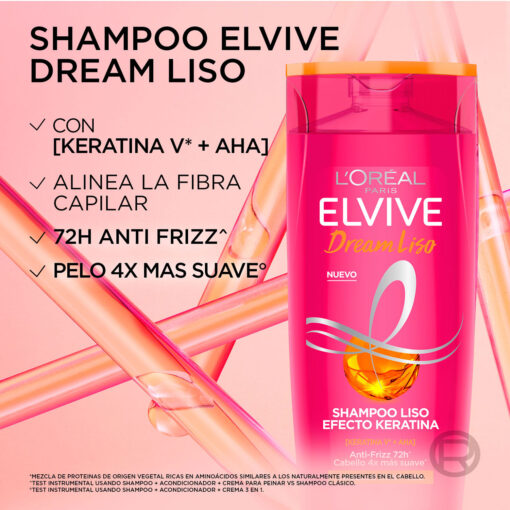 Shampoo Elvive  Dream Liso X 400 Ml - Imagen 5
