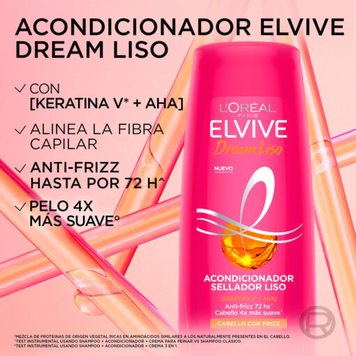Acondicionador Elvive  Dream Liso X 400 Ml - Imagen 5