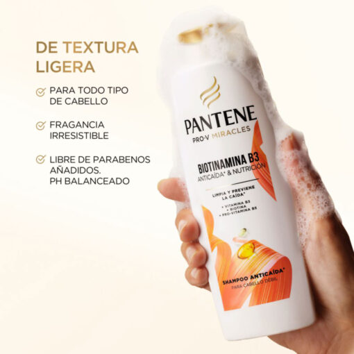 Shampoo Pantene Pro V Miracles Anti Caída X 300 Ml - Imagen 2
