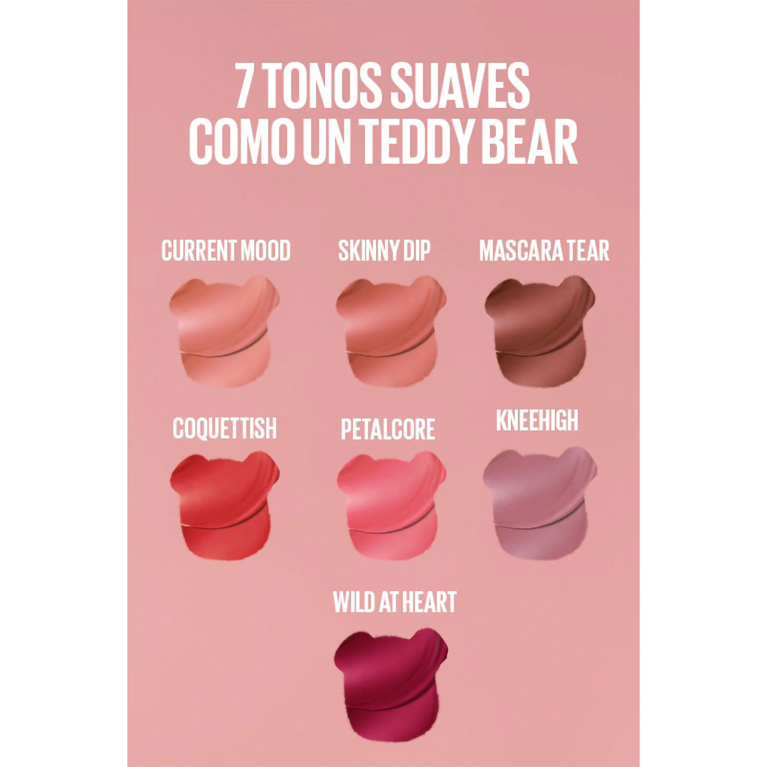 Labial Líquido Tinta Maybelline SuperStay Teddy Tint 55 KneeHigh X 5 Ml - Imagen 5