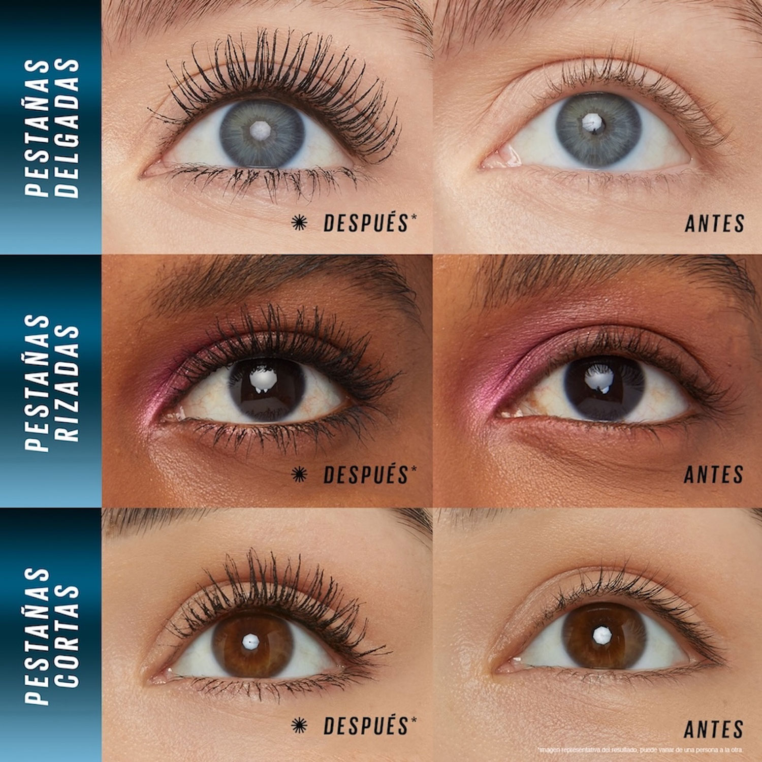 Máscara de Pestañas Maybelline Lash Sensational Firework Electro Black X 10 Gr - Imagen 7
