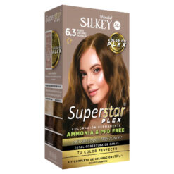 Tintura Permanente En Kit Silkey Superstar Plex 6,3 Rubio Oscuro Dorado X 1 U