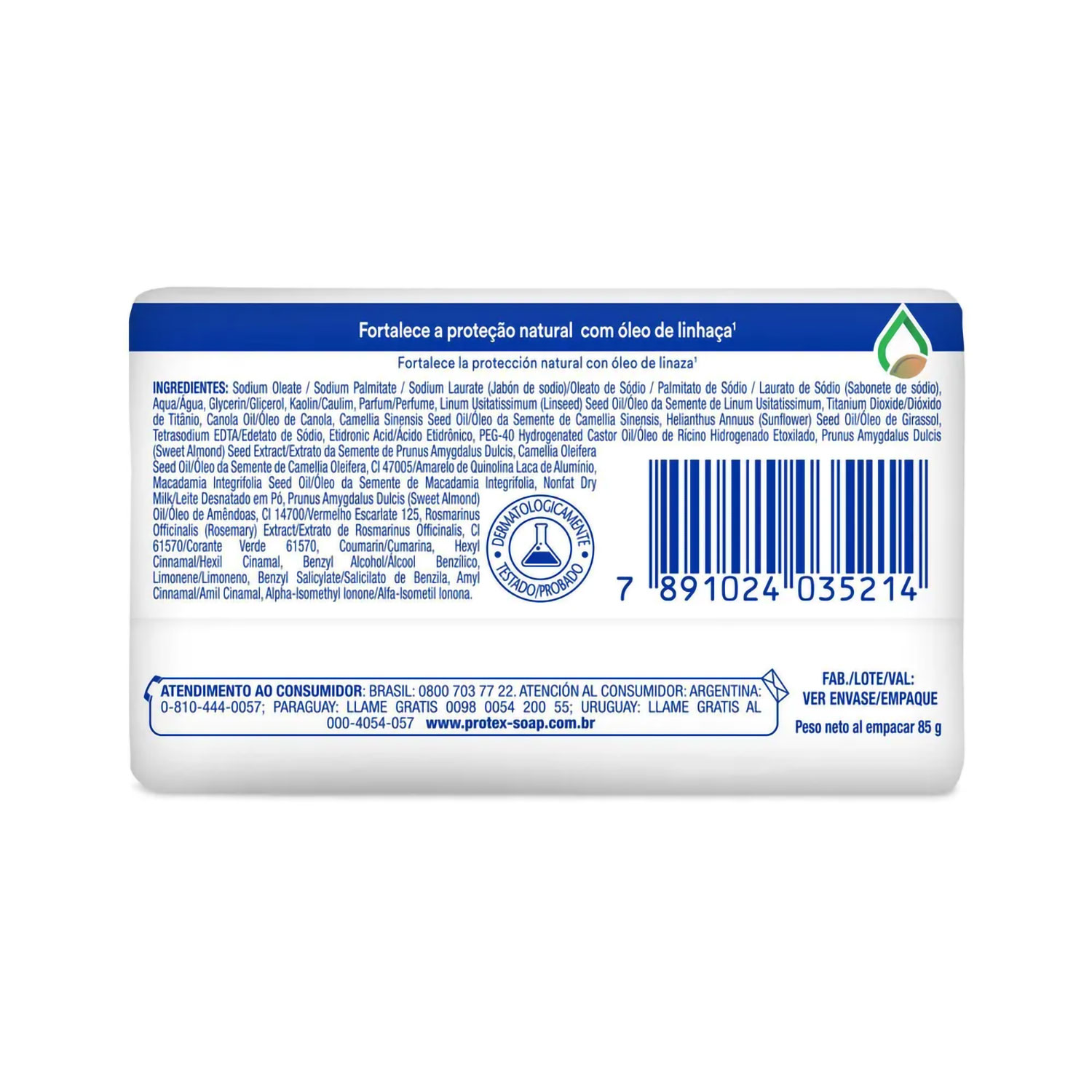 Jabon en Barra Protex Nutri Protect Glicerina + Macadamia X 85 Gr - Imagen 3