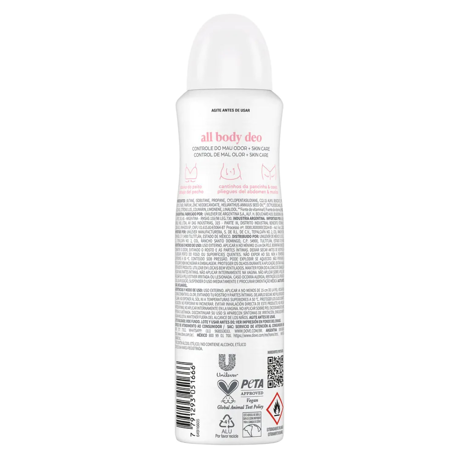Desodorante Corporal Dove All Body Deo Raperry And Rose X 150 Ml - Imagen 2