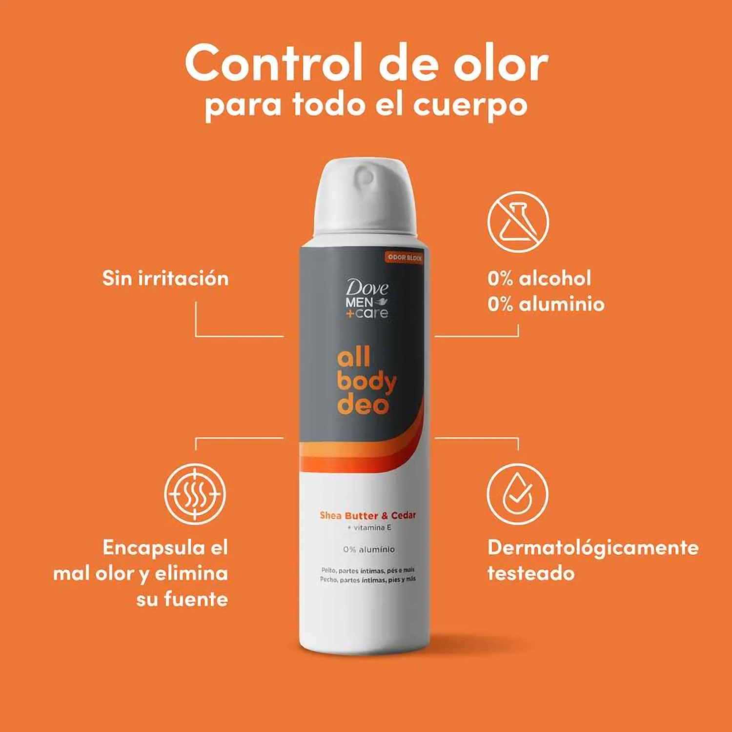 Desodorante Corporal Dove Men Care Shea Butter And Cedar X 150 Ml - Imagen 4