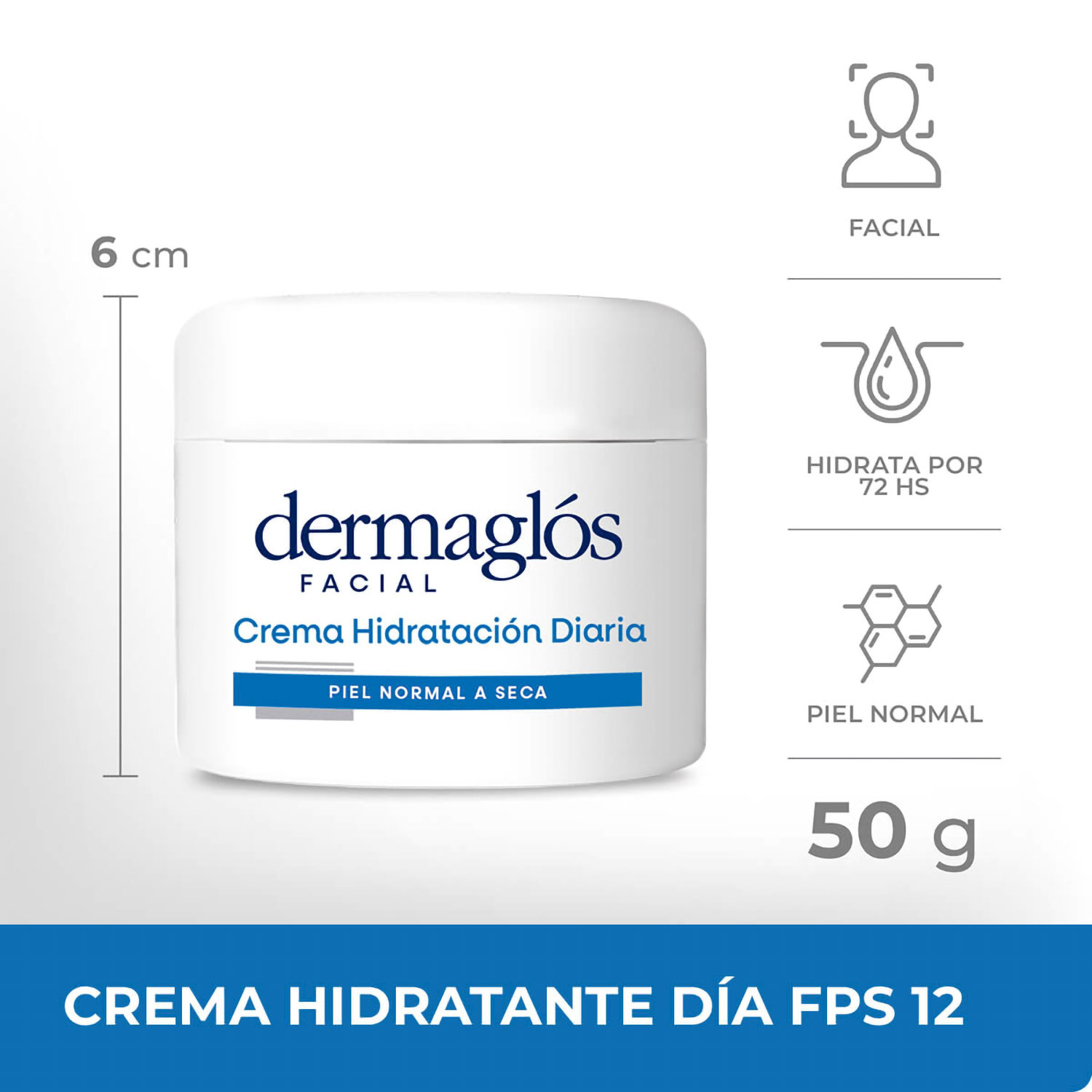 Crema Hidratante Dermaglos Facial Piel Equilibrada a Seca X 50 Gr - Imagen 5