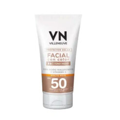 Protector Solar Facial Villeneuve  FPS 50 Efecto Mate Tono Medio X 50 Ml