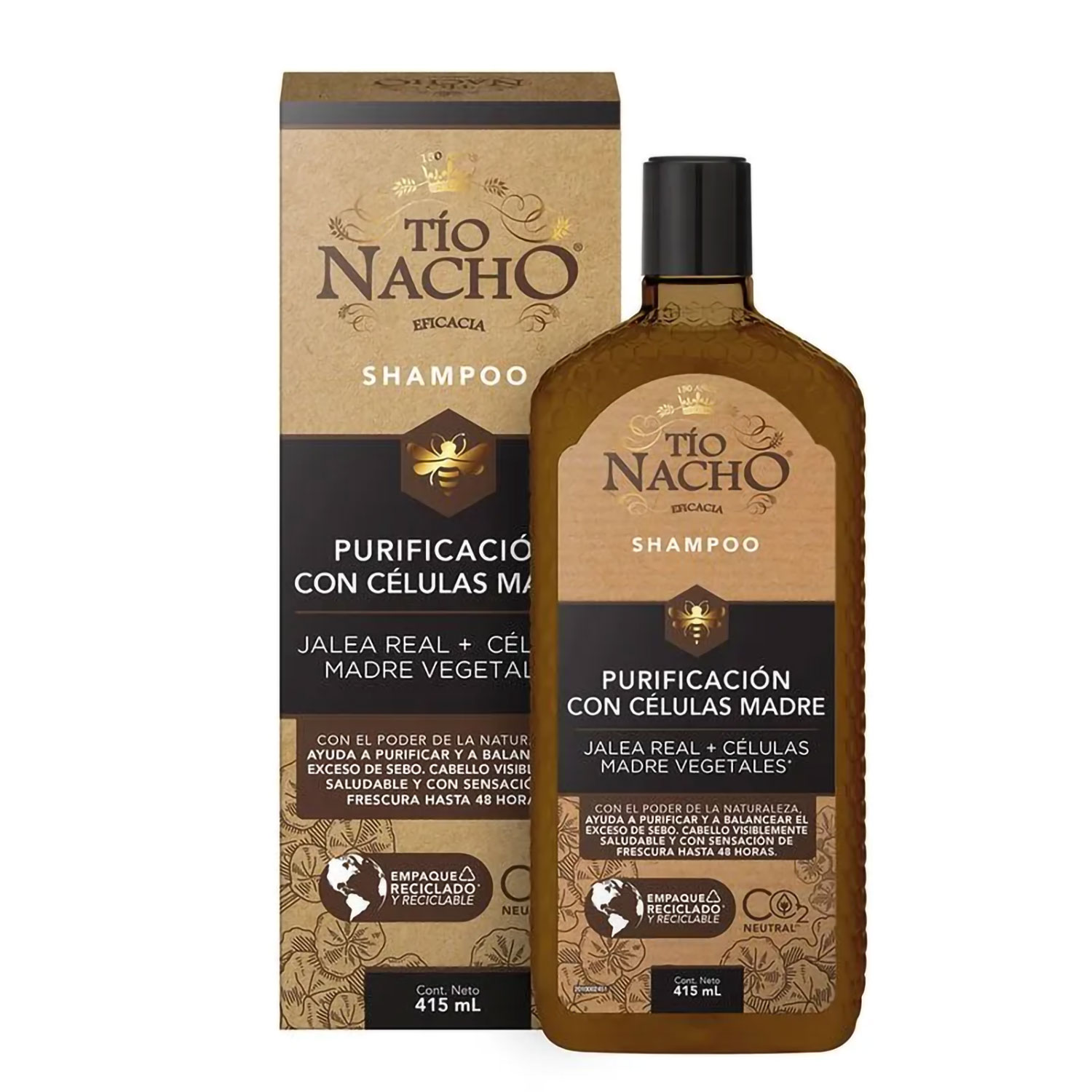 Shampoo Tio Nacho Purificacion Con Celulas Madres X 415 Ml